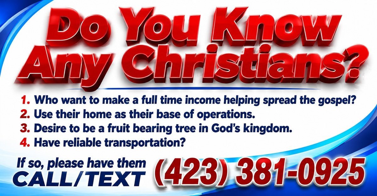 Call now to connect with Christians and support gospel spreading.