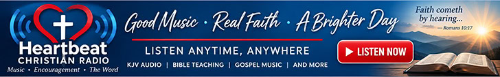 Heartbeat Christian News logo with cross and heart symbol.